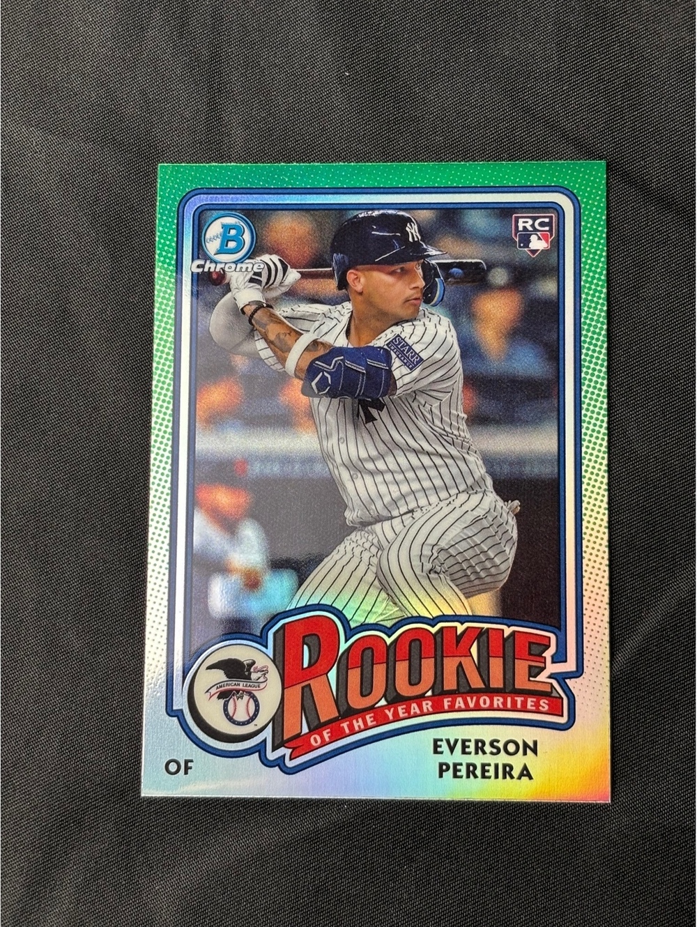 Topps Chrome Rookie Baseball Card Everson Pereira #42/100
